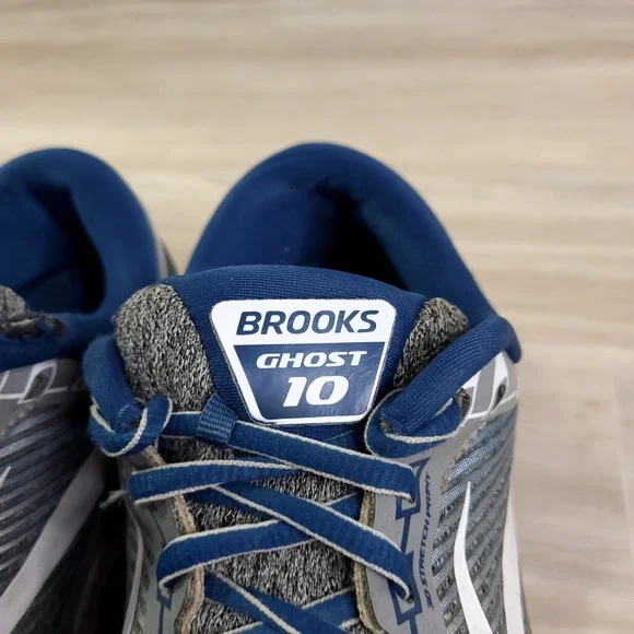 Brooks Men's Ghost 10 Running Shoes Sneakers Gray BlueSize 9.51102571D013